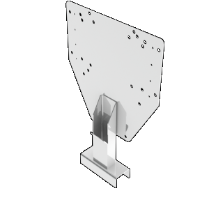 SB-125 (1244-006603) Кронштейн для соединительной коробки / термостата Support Bracket, Stainless Steel, Horizontal/Vertical