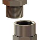 Переходник повышающий М20/М25 никелированная латунь IP66