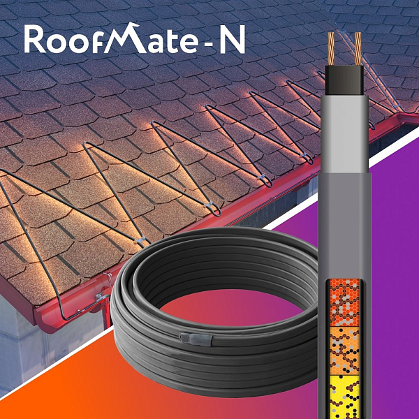 Кабель нагревательный саморегулирующийся 18 RoofMate2-N, 18 Вт/м 5 м.