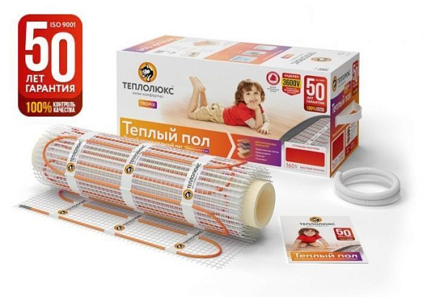 Мат нагревательный "Теплолюкс" Tropix МНН 400 Вт/2,5 кв.м